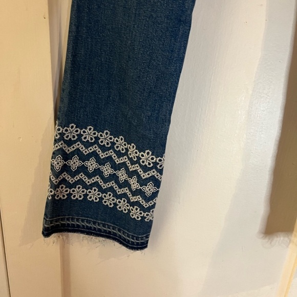 Derek Lam 10 Crosby Jane Embroidered Ankle Jeans 28 - Picture 8 of 16